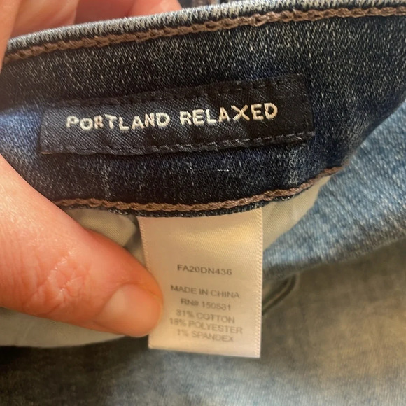 FLAG & ANTHEM Men’s Premium Denim Blue Jeans Portland Relaxed Fit Size 33/32 - Picture 7 of 11